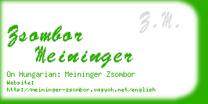 zsombor meininger business card